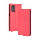 For Doogee N40 Pro Magnetic Buckle Retro Pattern Horizontal Flip Leather Case with Holder & Card Slot & Wallet(Red) - 1