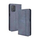 For Doogee N40 Pro Magnetic Buckle Retro Pattern Horizontal Flip Leather Case with Holder & Card Slot & Wallet(Blue) - 1