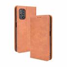 For Doogee N40 Pro Magnetic Buckle Retro Pattern Horizontal Flip Leather Case with Holder & Card Slot & Wallet(Brown) - 1