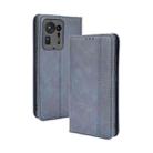 For Xiaomi Mi Mix 4 Magnetic Buckle Retro Pattern Horizontal Flip Leather Case with Holder & Card Slot & Wallet(Blue) - 1