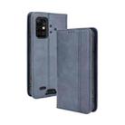 For UMIDIGI Bison Pro Magnetic Buckle Retro Pattern Horizontal Flip Leather Case with Holder & Card Slot & Wallet(Blue) - 1