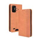 For UMIDIGI Bison Pro Magnetic Buckle Retro Pattern Horizontal Flip Leather Case with Holder & Card Slot & Wallet(Brown) - 1