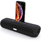 NewRixing NR-2027 TWS Long Bar Shaped Bluetooth Speaker with Mobile Phone Holder(Black) - 1