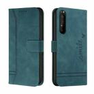 For Sony Xperia 5 III Retro Skin Feel Horizontal Flip Soft TPU + PU Leather Case with Holder & Card Slots & Photo Frame(Green) - 1