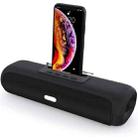 NewRixing NR-2027FM TWS Soundbar Bluetooth Speaker with Mobile Phone Holder & Antenna(Black) - 1