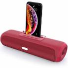 NewRixing NR-2027FM TWS Soundbar Bluetooth Speaker with Mobile Phone Holder & Antenna(Red) - 1