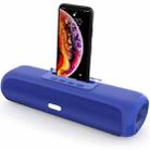 NewRixing NR-2027FM TWS Soundbar Bluetooth Speaker with Mobile Phone Holder & Antenna(Blue) - 1