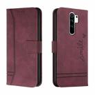 For Xiaomi Redmi 9 Retro Skin Feel Horizontal Flip Soft TPU + PU Leather Case with Holder & Card Slots & Photo Frame(Wine Red) - 1