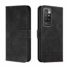 For Xiaomi Redmi 10 Retro Skin Feel Horizontal Flip Soft TPU + PU Leather Case with Holder & Card Slots & Photo Frame(Black) - 1