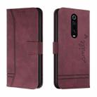 For Xiaomi Redmi K20 / K20 Pro Retro Skin Feel Horizontal Flip Soft TPU + PU Leather Case with Holder & Card Slots & Photo Frame(Wine Red) - 1