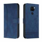 For Xiaomi Redmi Note 9 Retro Skin Feel Horizontal Flip Soft TPU + PU Leather Case with Holder & Card Slots & Photo Frame(Blue) - 1