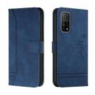 For Xiaomi Mi 10T 5G Retro Skin Feel Horizontal Flip Soft TPU + PU Leather Case with Holder & Card Slots & Photo Frame(Blue) - 1