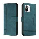 For Xiaomi Mi 11 Retro Skin Feel Horizontal Flip Soft TPU + PU Leather Case with Holder & Card Slots & Photo Frame(Dark Green) - 1