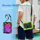 For iPad mini 6 Shockproof Silicone + PC Protective Tablet Case with Holder & Shoulder Strap & Pen Slot(Black + Yellow Green) - 3