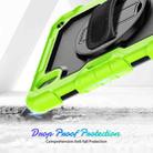 For iPad mini 6 Shockproof Silicone + PC Protective Tablet Case with Holder & Shoulder Strap & Pen Slot(Black + Yellow Green) - 6