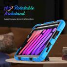 For iPad mini 6 Shockproof Silicone + PC Protective Tablet Case with Holder & Shoulder Strap & Pen Slot(Black + Light Blue) - 2