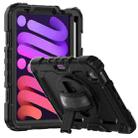 For iPad mini 6 Shockproof Silicone + PC Protective Tablet Case with Holder & Shoulder Strap & Pen Slot(Black) - 1