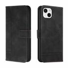 Retro Skin Feel Horizontal Flip Soft TPU + PU Leather Case with Holder & Card Slots & Photo Frame For iPhone 13 mini(Black) - 1