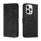 Retro Skin Feel Horizontal Flip Soft TPU + PU Leather Case with Holder & Card Slots & Photo Frame For iPhone 13 Pro(Black) - 1