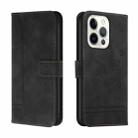 Retro Skin Feel Horizontal Flip Soft TPU + PU Leather Case with Holder & Card Slots & Photo Frame For iPhone 13 Pro Max(Black) - 1