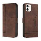 Retro Skin Feel Horizontal Flip Soft TPU + PU Leather Case with Holder & Card Slots & Photo Frame For iPhone 11(Coffee) - 1