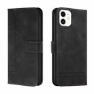 Retro Skin Feel Horizontal Flip Soft TPU + PU Leather Case with Holder & Card Slots & Photo Frame For iPhone 11(Black) - 1