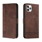 Retro Skin Feel Horizontal Flip Soft TPU + PU Leather Case with Holder & Card Slots & Photo Frame For iPhone 11 Pro(Coffee) - 1