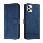 Retro Skin Feel Horizontal Flip Soft TPU + PU Leather Case with Holder & Card Slots & Photo Frame For iPhone 11 Pro(Blue) - 1