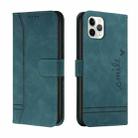 Retro Skin Feel Horizontal Flip Soft TPU + PU Leather Case with Holder & Card Slots & Photo Frame For iPhone 11 Pro(Army Green) - 1