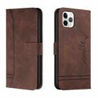 Retro Skin Feel Horizontal Flip Soft TPU + PU Leather Case with Holder & Card Slots & Photo Frame For iPhone 11 Pro Max(Coffee) - 1