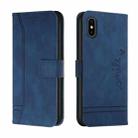 Retro Skin Feel Horizontal Flip Soft TPU + PU Leather Case with Holder & Card Slots & Photo Frame For iPhone X / XS(Blue) - 1