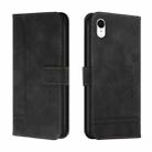 Retro Skin Feel Horizontal Flip Soft TPU + PU Leather Case with Holder & Card Slots & Photo Frame For iPhone XR(Black) - 1