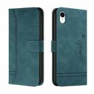 Retro Skin Feel Horizontal Flip Soft TPU + PU Leather Case with Holder & Card Slots & Photo Frame For iPhone XR(Army Green) - 1