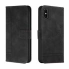 Retro Skin Feel Horizontal Flip Soft TPU + PU Leather Case with Holder & Card Slots & Photo Frame For iPhone XS Max(Black) - 1