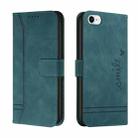 For iPhone SE 2022 / SE 2020 / 8 / 7 Retro Skin Feel Horizontal Flip Soft TPU + PU Leather Case with Holder & Card Slots & Photo Frame(Army Green) - 1