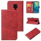 For Huawei Mate 20 Calf Texture Buckle Horizontal Flip Leather Case with Holder & Card Slots & Wallet(Red) - 1