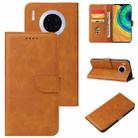 For Huawei Mate 30 Calf Texture Buckle Horizontal Flip Leather Case with Holder & Card Slots & Wallet(Khaki) - 1