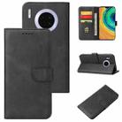 For Huawei Mate 30 Calf Texture Buckle Horizontal Flip Leather Case with Holder & Card Slots & Wallet(Black) - 1