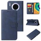 For Huawei Mate 30 Calf Texture Buckle Horizontal Flip Leather Case with Holder & Card Slots & Wallet(Blue) - 1