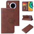 For Huawei Mate 30 Calf Texture Buckle Horizontal Flip Leather Case with Holder & Card Slots & Wallet(Brown) - 1