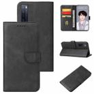 For Huawei nova 7 5G Calf Texture Buckle Horizontal Flip Leather Case with Holder & Card Slots & Wallet(Black) - 1