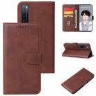 For Huawei nova 7 5G Calf Texture Buckle Horizontal Flip Leather Case with Holder & Card Slots & Wallet(Brown) - 1