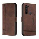 For Motorola Moto Edge Retro Skin Feel Horizontal Flip Soft TPU + PU Leather Case with Holder & Card Slots & Photo Frame(Coffee) - 1