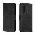 For Motorola Moto Edge Retro Skin Feel Horizontal Flip Soft TPU + PU Leather Case with Holder & Card Slots & Photo Frame(Black) - 1