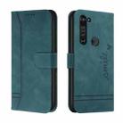 For Motorola Moto Edge Retro Skin Feel Horizontal Flip Soft TPU + PU Leather Case with Holder & Card Slots & Photo Frame(Dark Green) - 1