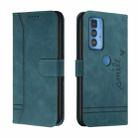 For Motorola Moto Edge 20 Pro Retro Skin Feel Horizontal Flip Soft TPU + PU Leather Case with Holder & Card Slots & Photo Frame(Dark Green) - 1