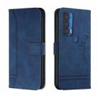 For Motorola Moto Edge 2021 Retro Skin Feel Horizontal Flip Soft TPU + PU Leather Case with Holder & Card Slots & Photo Frame(Blue) - 1