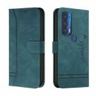 For Motorola Moto Edge 2021 Retro Skin Feel Horizontal Flip Soft TPU + PU Leather Case with Holder & Card Slots & Photo Frame(Dark Green) - 1