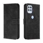 For Motorola Moto Edge S Retro Skin Feel Horizontal Flip Soft TPU + PU Leather Case with Holder & Card Slots & Photo Frame(Black) - 1