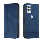 For Motorola Moto Edge S Retro Skin Feel Horizontal Flip Soft TPU + PU Leather Case with Holder & Card Slots & Photo Frame(Blue) - 1
